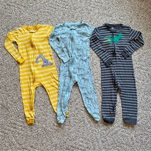 Boys 3T One Piece Zip-Up Pajamas